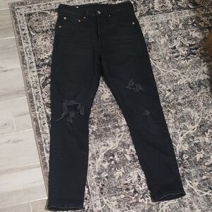Black Distressed Jeans
